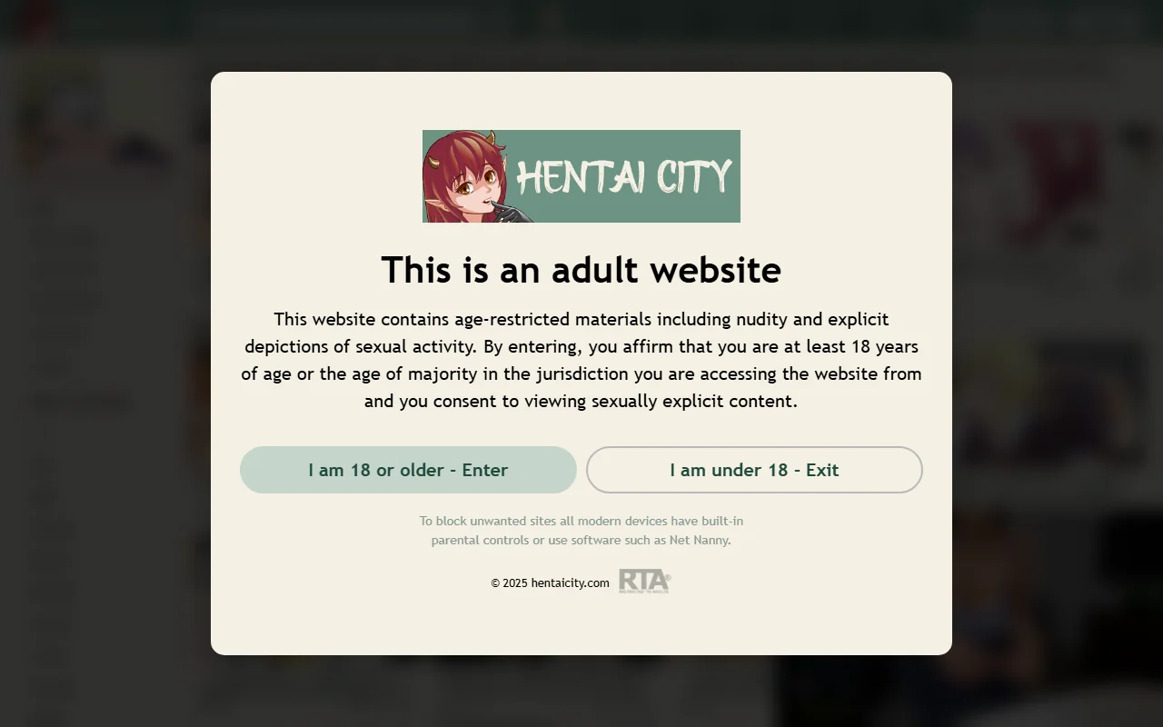 Screenshot of Hentaicity